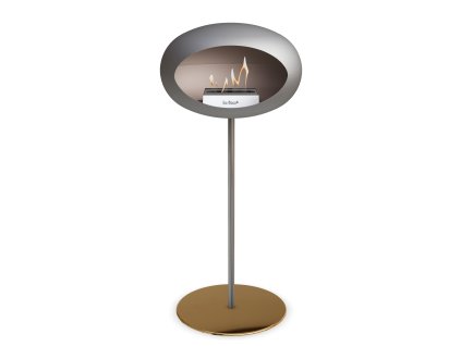 3766 3 dome ground steel high 80 cm nickel barva a prumer nohy lestena ocel 60 cm barva podstavce rose gold kartus nerez