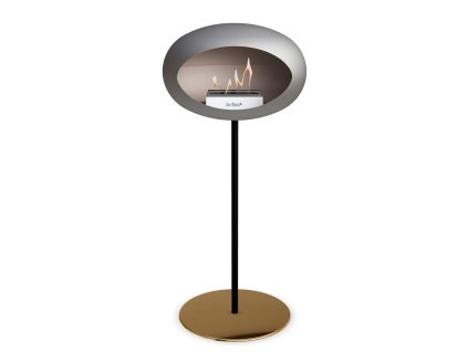 3766 11 dome ground steel high 80 cm nickel barva a prumer nohy lestena ocel 60 cm barva podstavce rose gold kartus nerez