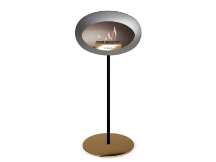 3766 40 dome ground steel high 80 cm nickel barva a prumer nohy lestena ocel 60 cm barva podstavce rose gold kartus nerez