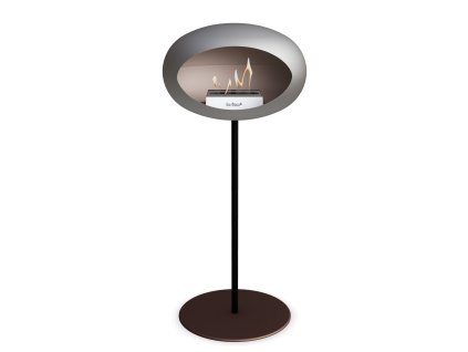 3766 13 dome ground steel high 80 cm nickel barva a prumer nohy lestena ocel 60 cm barva podstavce rose gold kartus nerez