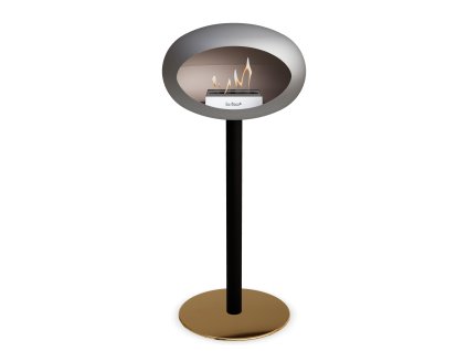 3766 10 dome ground steel high 80 cm nickel barva a prumer nohy lestena ocel 60 cm barva podstavce rose gold kartus nerez