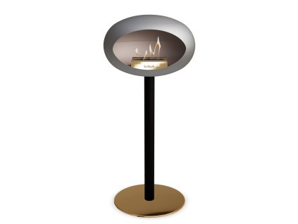 3766 39 dome ground steel high 80 cm nickel barva a prumer nohy lestena ocel 60 cm barva podstavce rose gold kartus nerez