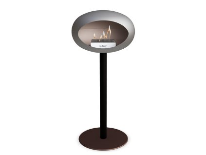 3766 12 dome ground steel high 80 cm nickel barva a prumer nohy lestena ocel 60 cm barva podstavce rose gold kartus nerez