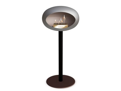 3766 41 dome ground steel high 80 cm nickel barva a prumer nohy lestena ocel 60 cm barva podstavce rose gold kartus nerez