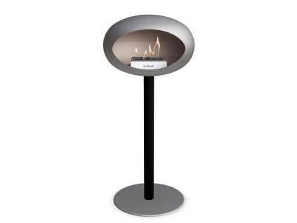 3766 14 dome ground steel high 80 cm nickel barva a prumer nohy lestena ocel 60 cm barva podstavce rose gold kartus nerez