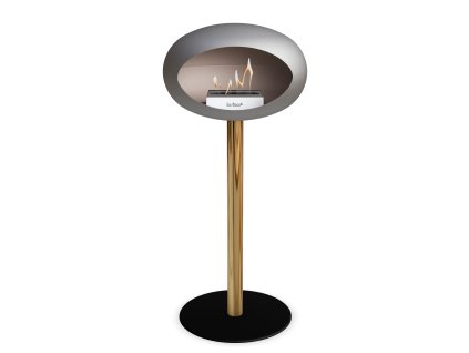 3766 18 dome ground steel high 80 cm nickel barva a prumer nohy lestena ocel 60 cm barva podstavce rose gold kartus nerez