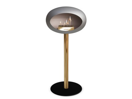 3766 47 dome ground steel high 80 cm nickel barva a prumer nohy lestena ocel 60 cm barva podstavce rose gold kartus nerez