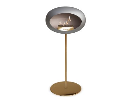 3766 50 dome ground steel high 80 cm nickel barva a prumer nohy lestena ocel 60 cm barva podstavce rose gold kartus nerez