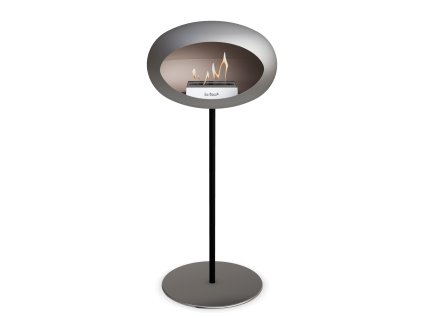 3766 7 dome ground steel high 80 cm nickel barva a prumer nohy lestena ocel 60 cm barva podstavce rose gold kartus nerez