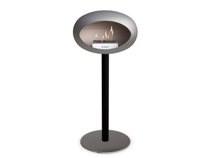 3766 6 dome ground steel high 80 cm nickel barva a prumer nohy lestena ocel 60 cm barva podstavce rose gold kartus nerez