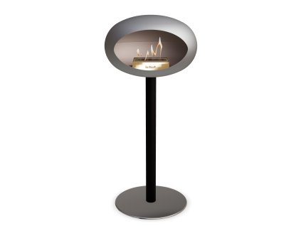 3766 35 dome ground steel high 80 cm nickel barva a prumer nohy lestena ocel 60 cm barva podstavce rose gold kartus nerez