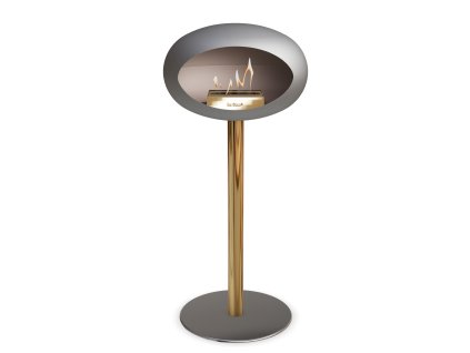 3766 45 dome ground steel high 80 cm nickel barva a prumer nohy lestena ocel 60 cm barva podstavce rose gold kartus nerez