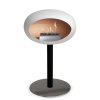 DOME GROUND STEEL LOW 50 CM White (Barva a průměr nohy Rose Gold Ø25 cm, Barva podstavce Rose Gold, Kartuš Rose Gold)