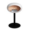 DOME GROUND STEEL LOW 50 CM White (Barva a průměr nohy Rose Gold Ø25 cm, Barva podstavce Rose Gold, Kartuš Rose Gold)