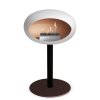 DOME GROUND STEEL LOW 50 CM White (Barva a průměr nohy Rose Gold Ø25 cm, Barva podstavce Rose Gold, Kartuš Rose Gold)