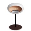 DOME GROUND STEEL LOW 50 CM White (Barva a průměr nohy Rose Gold Ø25 cm, Barva podstavce Rose Gold, Kartuš Rose Gold)