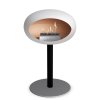 DOME GROUND STEEL LOW 50 CM White (Barva a průměr nohy Rose Gold Ø25 cm, Barva podstavce Rose Gold, Kartuš Rose Gold)