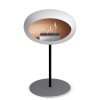 DOME GROUND STEEL LOW 50 CM White (Barva a průměr nohy Rose Gold Ø25 cm, Barva podstavce Rose Gold, Kartuš Rose Gold)