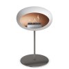 DOME GROUND STEEL LOW 50 CM White (Barva a průměr nohy Rose Gold Ø25 cm, Barva podstavce Rose Gold, Kartuš Rose Gold)