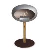 DOME GROUND STEEL LOW 50 CM White (Barva a průměr nohy Rose Gold Ø25 cm, Barva podstavce Rose Gold, Kartuš Rose Gold)
