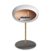 DOME GROUND STEEL LOW 50 CM White (Barva a průměr nohy Rose Gold Ø25 cm, Barva podstavce Rose Gold, Kartuš Rose Gold)