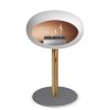 DOME GROUND STEEL LOW 50 CM White (Barva a průměr nohy Rose Gold Ø25 cm, Barva podstavce Rose Gold, Kartuš Rose Gold)