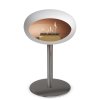 DOME GROUND STEEL LOW 50 CM White (Barva a průměr nohy Rose Gold Ø25 cm, Barva podstavce Rose Gold, Kartuš Rose Gold)