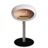 DOME GROUND STEEL LOW 50 CM White (Barva a průměr nohy Rose Gold Ø25 cm, Barva podstavce Rose Gold, Kartuš Rose Gold)