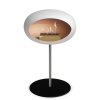 DOME GROUND STEEL LOW 50 CM White (Barva a průměr nohy Rose Gold Ø25 cm, Barva podstavce Rose Gold, Kartuš Rose Gold)