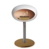 DOME GROUND STEEL LOW 50 CM White (Barva a průměr nohy Rose Gold Ø25 cm, Barva podstavce Rose Gold, Kartuš Rose Gold)