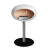 DOME GROUND STEEL LOW 50 CM White (Barva a průměr nohy Rose Gold Ø25 cm, Barva podstavce Rose Gold, Kartuš Rose Gold)