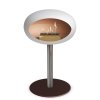 DOME GROUND STEEL LOW 50 CM White (Barva a průměr nohy Rose Gold Ø25 cm, Barva podstavce Rose Gold, Kartuš Rose Gold)