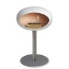 DOME GROUND STEEL LOW 50 CM White (Barva a průměr nohy Rose Gold Ø25 cm, Barva podstavce Rose Gold, Kartuš Rose Gold)