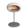 DOME GROUND STEEL LOW 50 CM White (Barva a průměr nohy Rose Gold Ø25 cm, Barva podstavce Rose Gold, Kartuš Rose Gold)