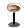 DOME GROUND STEEL LOW 50 CM White (Barva a průměr nohy Rose Gold Ø25 cm, Barva podstavce Rose Gold, Kartuš Rose Gold)