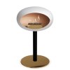 DOME GROUND STEEL LOW 50 CM White (Barva a průměr nohy Rose Gold Ø25 cm, Barva podstavce Rose Gold, Kartuš Rose Gold)