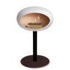DOME GROUND STEEL LOW 50 CM White (Barva a průměr nohy Rose Gold Ø25 cm, Barva podstavce Rose Gold, Kartuš Rose Gold)