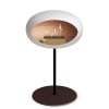 DOME GROUND STEEL LOW 50 CM White (Barva a průměr nohy Rose Gold Ø25 cm, Barva podstavce Rose Gold, Kartuš Rose Gold)
