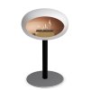 DOME GROUND STEEL LOW 50 CM White (Barva a průměr nohy Rose Gold Ø25 cm, Barva podstavce Rose Gold, Kartuš Rose Gold)