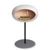 DOME GROUND STEEL LOW 50 CM White (Barva a průměr nohy Rose Gold Ø25 cm, Barva podstavce Rose Gold, Kartuš Rose Gold)