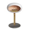 DOME GROUND STEEL LOW 50 CM White (Barva a průměr nohy Rose Gold Ø25 cm, Barva podstavce Rose Gold, Kartuš Rose Gold)