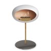DOME GROUND STEEL LOW 50 CM White (Barva a průměr nohy Rose Gold Ø25 cm, Barva podstavce Rose Gold, Kartuš Rose Gold)