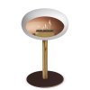 DOME GROUND STEEL LOW 50 CM White (Barva a průměr nohy Rose Gold Ø25 cm, Barva podstavce Rose Gold, Kartuš Rose Gold)