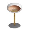 DOME GROUND STEEL LOW 50 CM White (Barva a průměr nohy Rose Gold Ø25 cm, Barva podstavce Rose Gold, Kartuš Rose Gold)