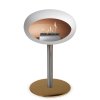 DOME GROUND STEEL LOW 50 CM White (Barva a průměr nohy Rose Gold Ø25 cm, Barva podstavce Rose Gold, Kartuš Rose Gold)