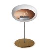 DOME GROUND STEEL LOW 50 CM White (Barva a průměr nohy Rose Gold Ø25 cm, Barva podstavce Rose Gold, Kartuš Rose Gold)
