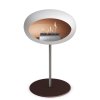 DOME GROUND STEEL LOW 50 CM White (Barva a průměr nohy Rose Gold Ø25 cm, Barva podstavce Rose Gold, Kartuš Rose Gold)