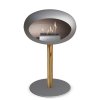DOME GROUND STEEL LOW 50 CM White (Barva a průměr nohy Rose Gold Ø25 cm, Barva podstavce Rose Gold, Kartuš Rose Gold)