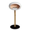 DOME GROUND STEEL HIGH 80 CM White (Barva a průměr nohy Leštěná ocel Ø25 cm, Barva podstavce Černá, Kartuš Nerez)