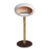 DOME GROUND STEEL HIGH 80 CM White (Barva a průměr nohy Leštěná ocel Ø25 cm, Barva podstavce Černá, Kartuš Nerez)